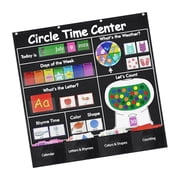 NMOWYBPY Circle Time Center Pocket Chart, 40x40 Inch Educational Learning Calendar for Classroom Wall Decor Homeschool