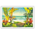 thumbnail image 1 of Time to Chill - Tropical Beach Paradise - Hawaii - Hawaiian Islands - From an Original Watercolor Painting by Robin Wethe Altman - Master Art Print (Unframed) 12in x 18in, 1 of 4