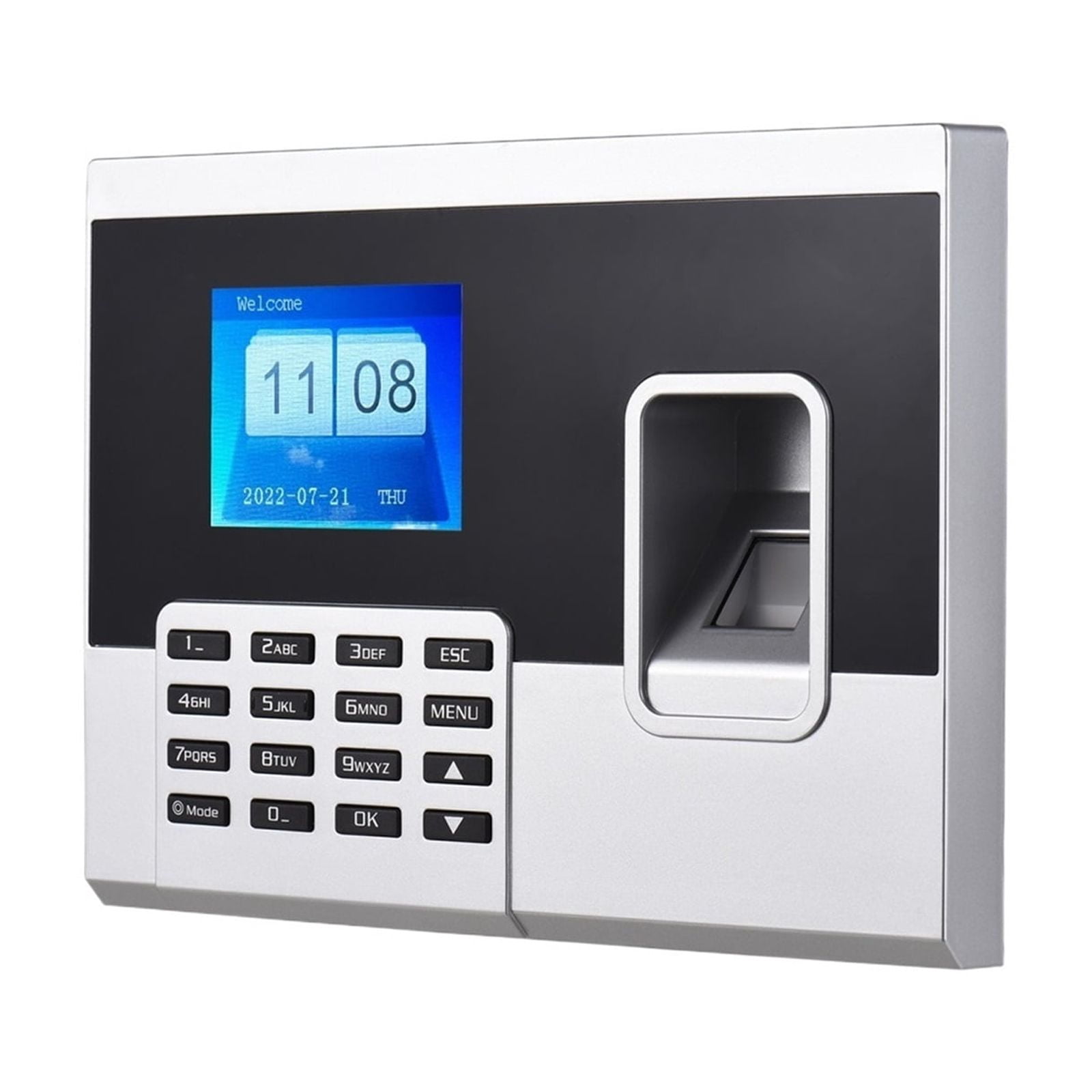 Time Clock,2.8 Inch Color Screen Fingerprint Password Attendance ...