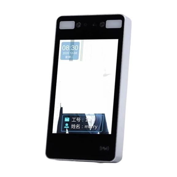 Time Clock,8-inch Touch Screen Dynamic Face Temperature Integrated Machine Dynamic Face Recognition Attendance Access Control