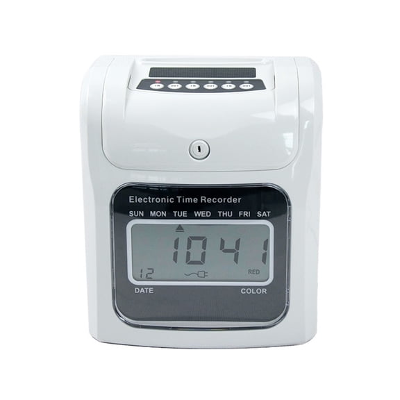 Time Clock,Attendence Machine Digital Time Recorder Attendance Punch Card time Clock Office Staffs Check in Punching Machine