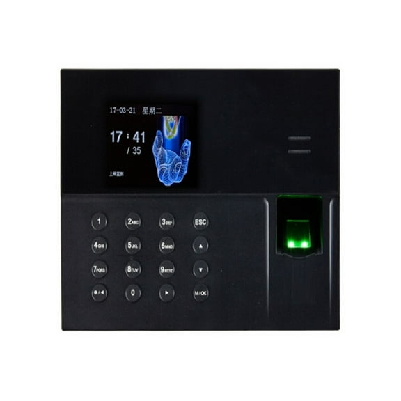 Time Clock,Attendence Machine Smart Fingerprint Time Attendance Machine Punch Machine Real Voice Automatically Generates