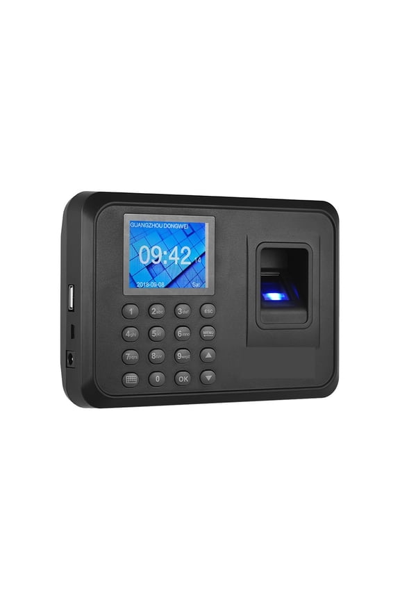 Time Clock,Biometric Fingerprint Password Attendance Machine Multi-language with 2.4 inch LCD Screen Support U Disk to Download Data ,Versatile Punching Options