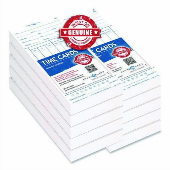Time Clock Cards For 3800 Time Clock, 1,000/Carton | Bundle of 2