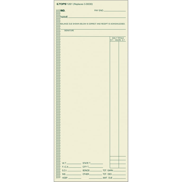 Time Clock Cards, Replacement for ATR206/C3000/M-154, One Side, 3.38 x 8.25, 500/Box Time Clock Cards, Replacement for ATR206/C3000/M-154, One Side, 3.38 x 8.25, 500/Box