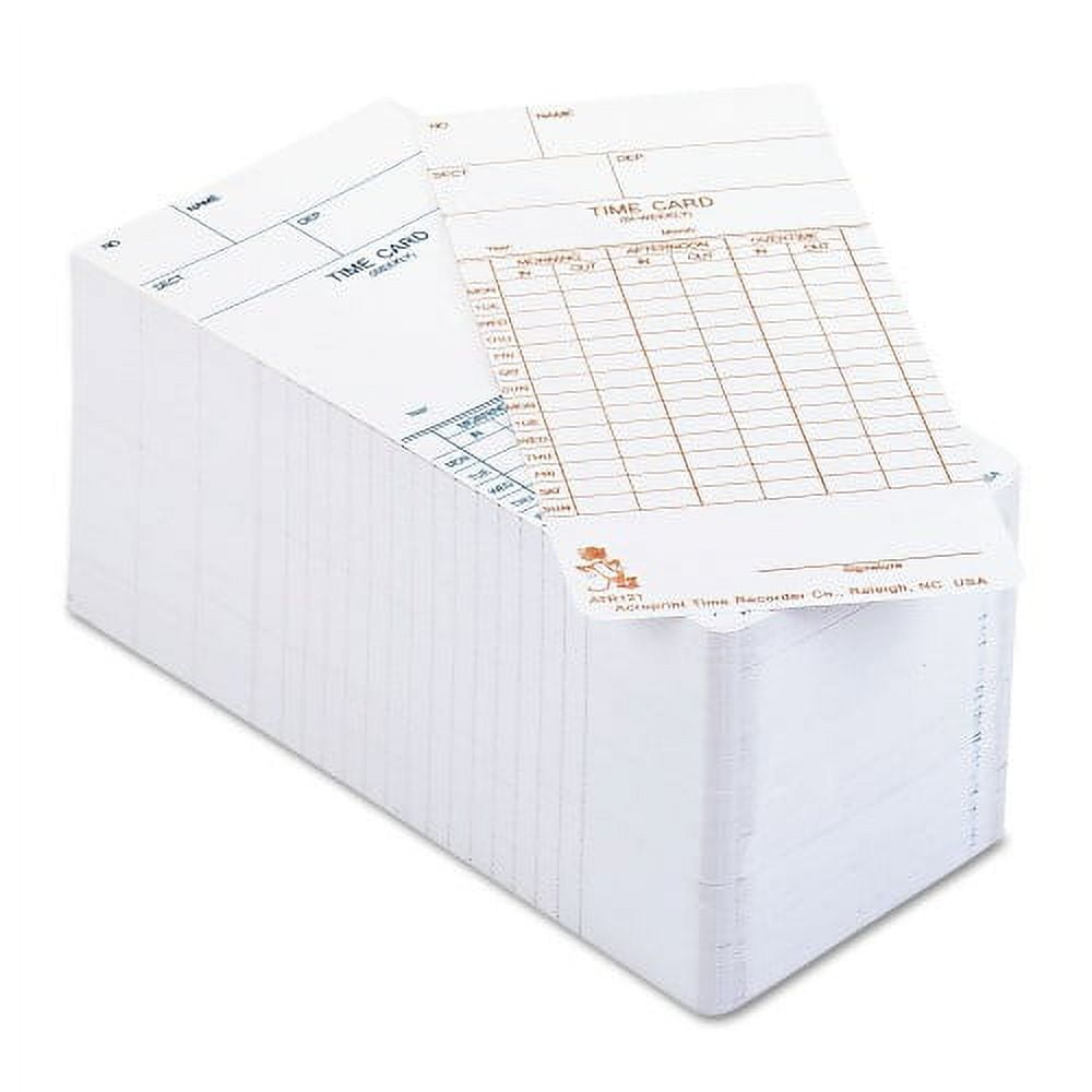 Time Clock Cards for Acroprint ATR120, Two Sides, 3.5 x 7, 250/Pack Time Clock Cards for Acroprint ATR120, Two Sides, 3.5 x 7, 250/Pack