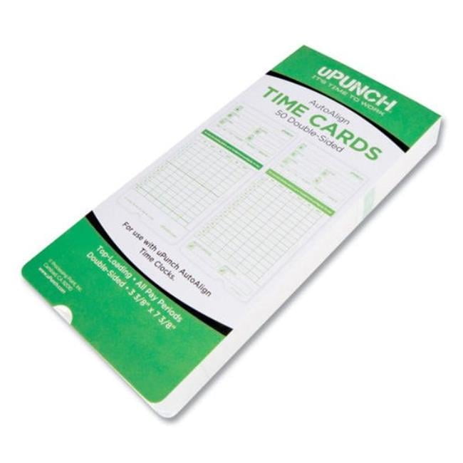 Time Clock Cards for uPunch HN3000, Two Sides, 7.37 x 3.37, 50/Pack Time Clock Cards for uPunch HN3000, Two Sides, 7.37 x 3.37, 50/Pack