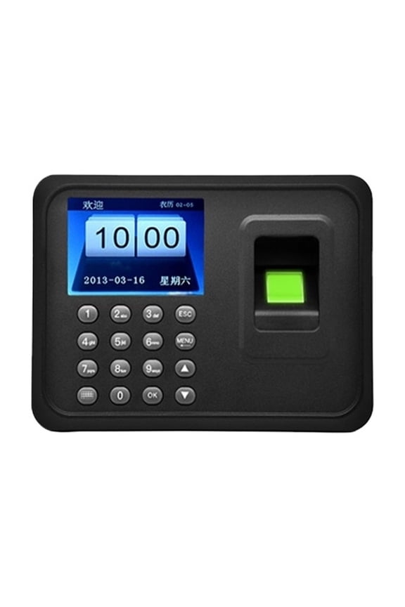 Time Clock,Employee Work Equipment Biometric Fingerprint Attendance Machine, Intelligent Fingerprint Attendance Machine Clock In Recorder ,Versatile Punching Options