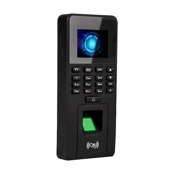 Time Clock,RFID Fingerprint Recognition Time Attendance Machine Staff Sign-In Punch Card Machine Fingerprint Password Swipe Card