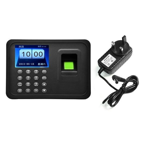 Time Clocks for Employees Small Business, Clock in Machine for Employees with 2.4 Inch Tft Lcd Screen, Biometric Fingerprint Password Device Attendance Machine