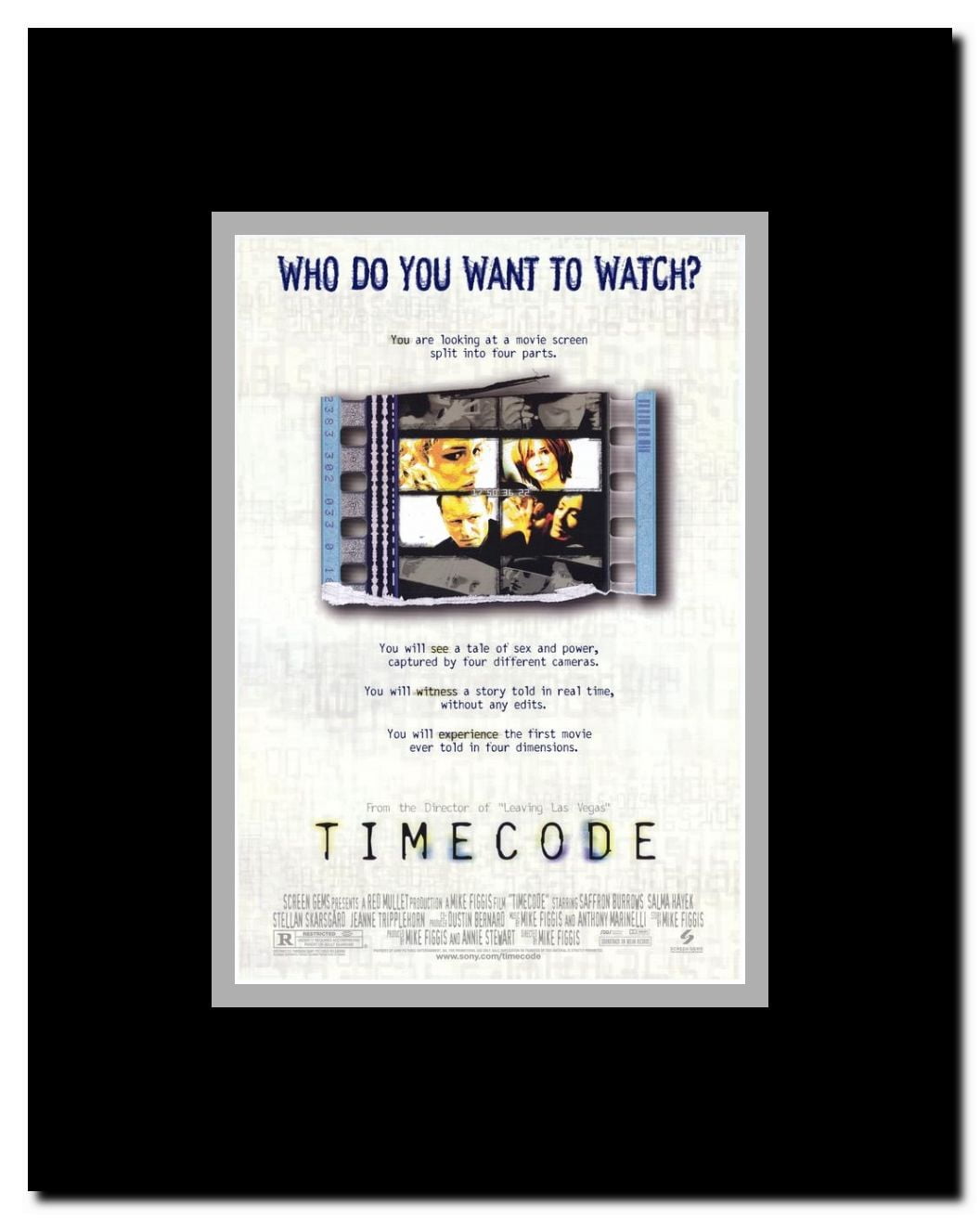Time Code Framed Movie Poster