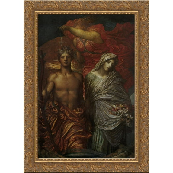 Time, Death and Judgement 24x18 Gold Ornate Wood Framed Canvas Art by George Frederick Watts