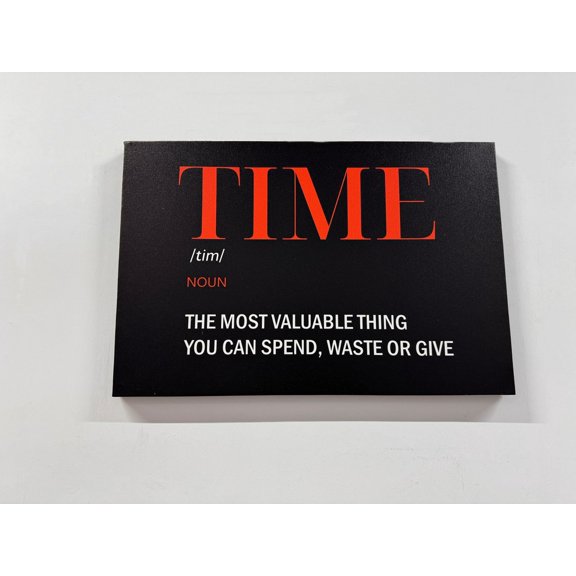 Time Definition Motivational Wall Art Print, Unframed Paper Poster 8x10in