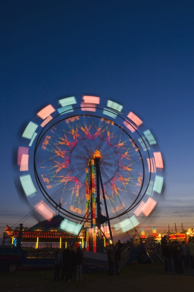 Time Delay Ferris Wheel Canvas Art - Corey Hochachka Design Pics (11 x 17)