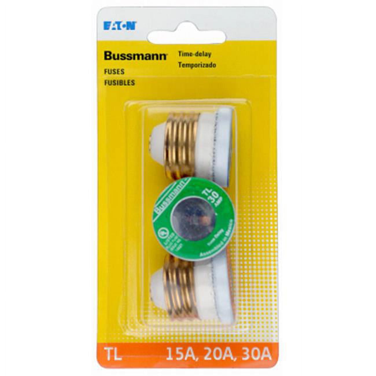 Time Delay TL Plug Fuse Assorted Color, Pack of 3