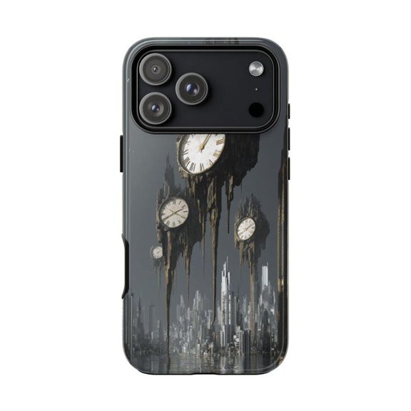 Time Dilation Melting Clocks Abstract with iPhone 17 to 11 Pro Max