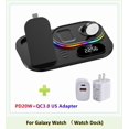Time Display LED Wireless Charging Station 30W 4 in 1 Wireless Charger