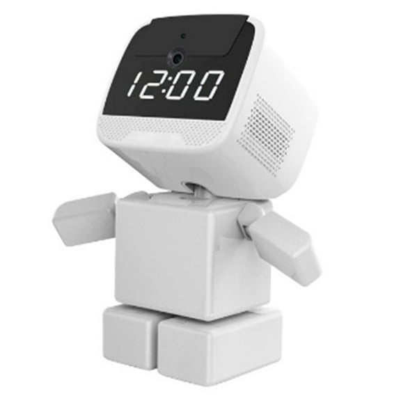 Time Display Wireless PTZ IP Camera Robot WIFI 360 Degree No Dead Angle Night Vision Smart HD Camera US Plug