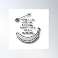 thumbnail image 1 of Time Flies Like An Arrow, Fruit Flies Like A Banana Poster Wall Art, Modern Wall Decor For Living Room Bedroom, 30x30 UNFRAMED, 1 of 3
