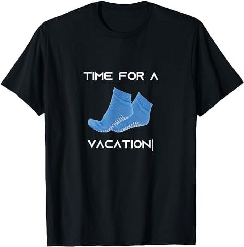 Time For A Grippy Sock Vacation Mental Wellness TShirt