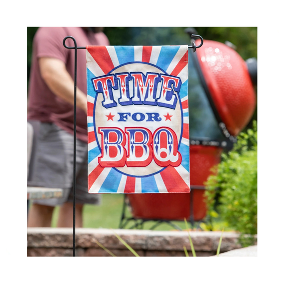 Time For Bbq Flag 12x18 POLE NOT INCLUDED Garden Flag