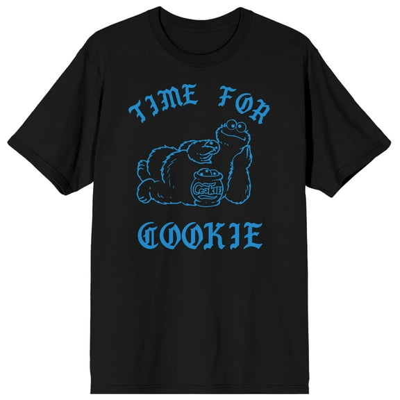 Time For Cookie Men's Black Crew Neck Tee-XS