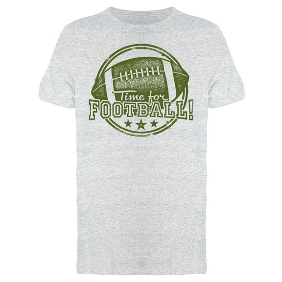 Time For Football! Rubber Stamp T-Shirt Men -Image by Shutterstock, Male Large