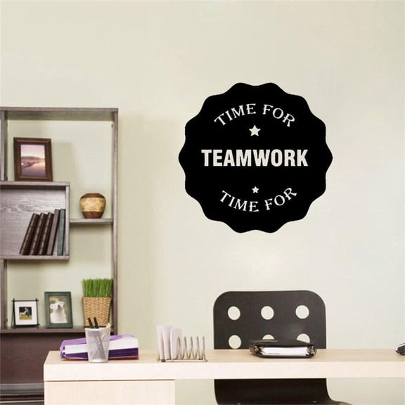 Time For Teamwork Office Wall Decals Quote Sticker Decoration Motivation Design Art Murals Gift Removable 42x42cm