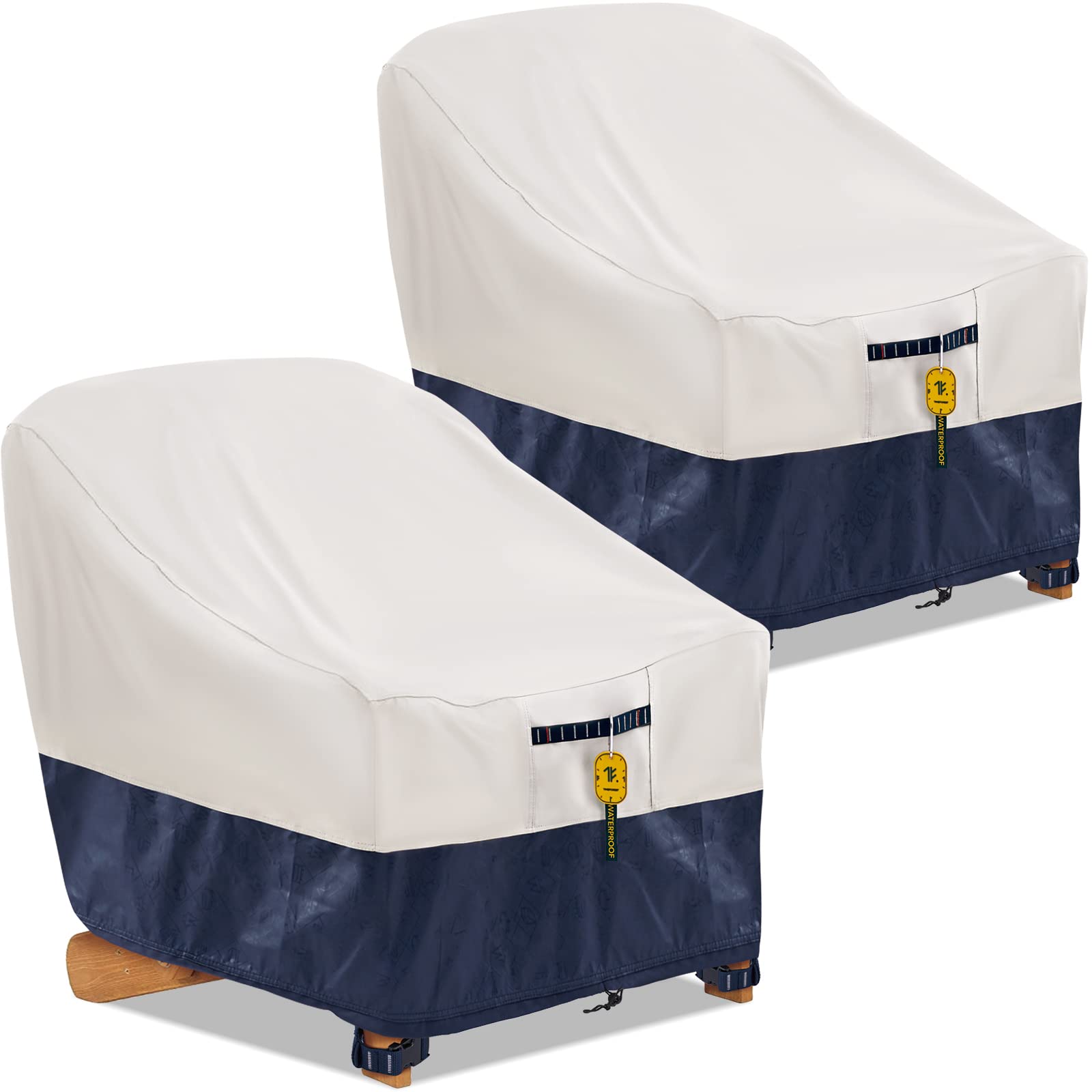 Time Forest Patio Adirondack Chair Covers Waterproof, Heavy Duty 600D