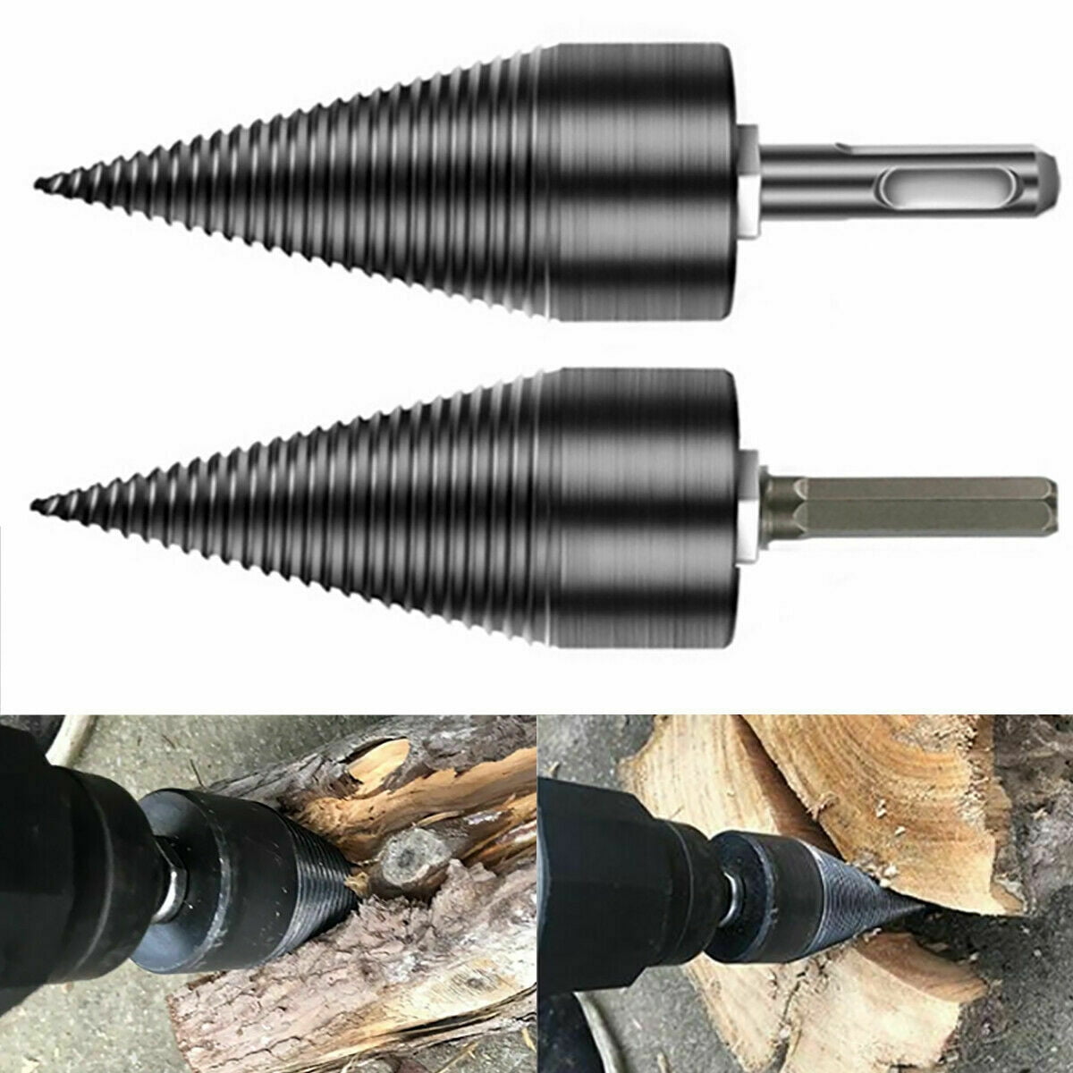 Time Frame Camera Accessories Log Wood Splitter Screw Cone Firewood Saw