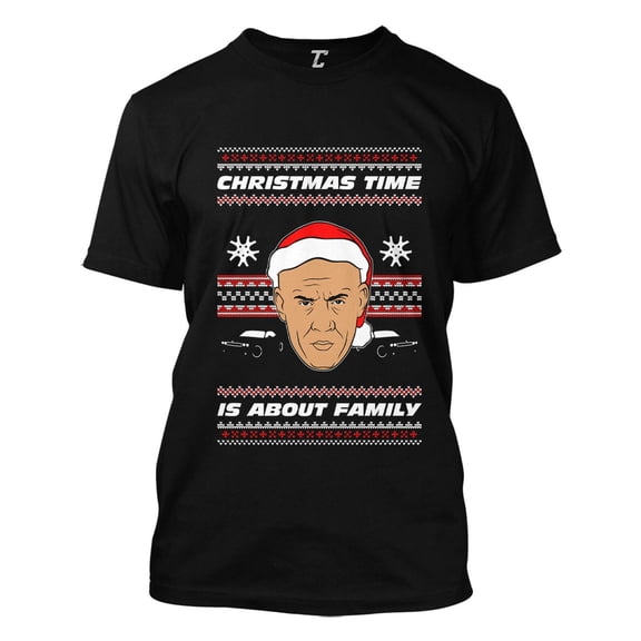 Time Is About Family Furious Dom Toretto Men's Christmas Holiday T-Shirt, Size S-5XL