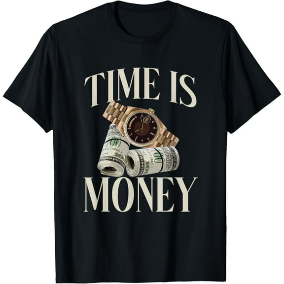 Time Is Money Cash Business Millionaire Cryptocurrency Rich T-Shirt