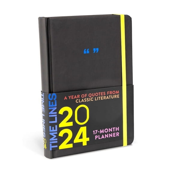 Time Lines: A Year of Quotes from Classic Literature--17-Month 2024 Planner (Hardcover)