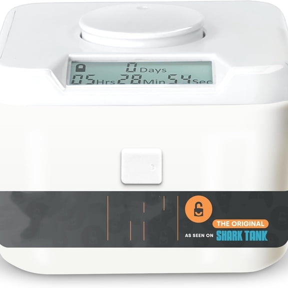 Time Lock Safe - Phone Safe Box with Timer, Timed Lock Box for Snacks & Valuables -  Time Locking Container for Improved Self-Control (Mini, White Lid + 3.0 White Base)