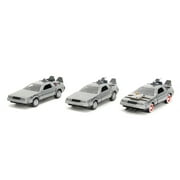 Time Machine 3-Pack, Back to the Future - Jada Toys 33399 - 1/32 Scale Diecast Model Car
