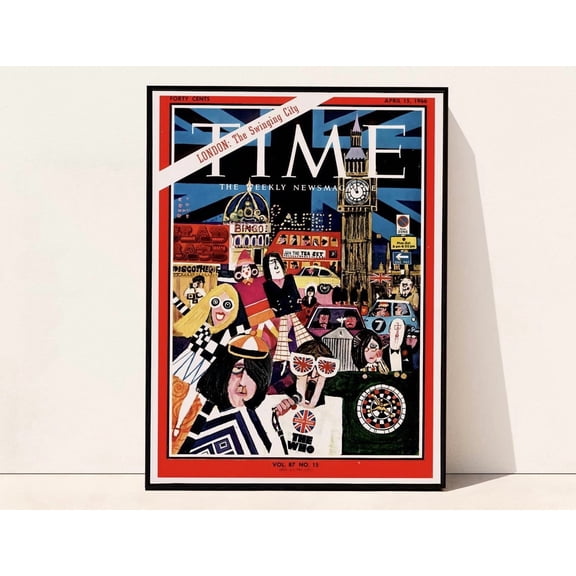 Time Magazine London Cover Poster, Unframed Paper Poster 8x10in