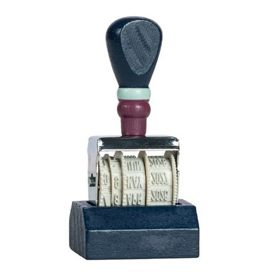 Time Marking Tool Calendar Stamp with Interchangeable Calendar Wheel And Knob