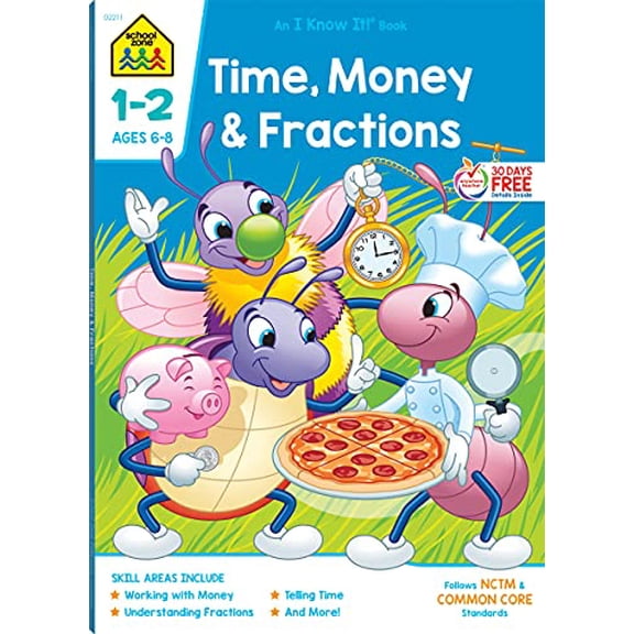 Pre-Owned Time, Money & Fractions Grades 1-2 Paperback