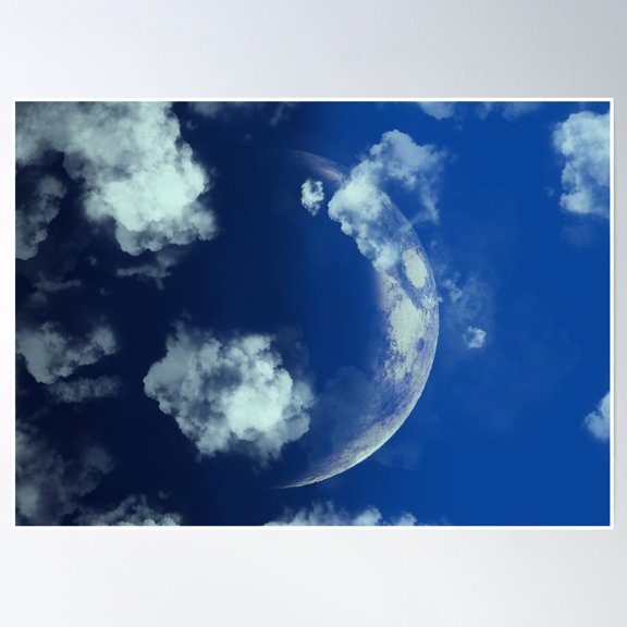 Time Of The Waxing Moon Poster Wall Art, Modern Wall Decor, 8x12 UNFRAMED