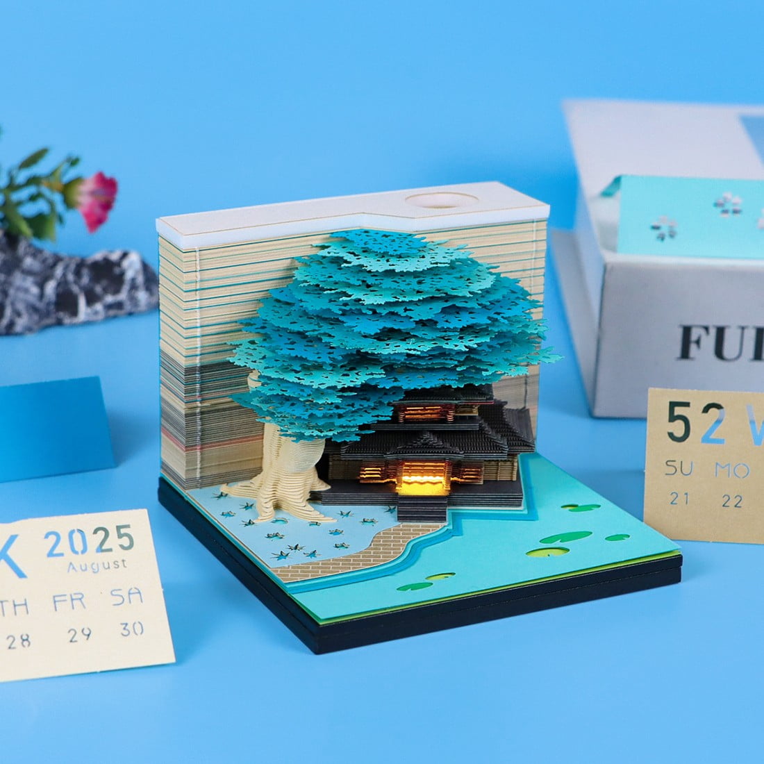 Tree Calendar Rip Tear Off Desk Calendar Sculpture 2026 3D Calendar – Tear-Off Paper ...
