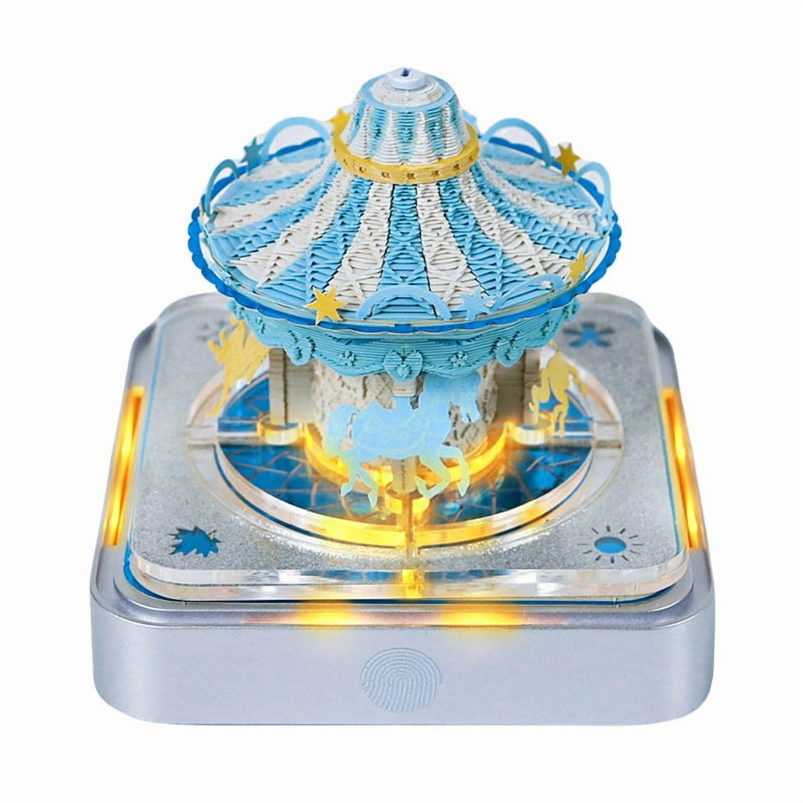 Time Piece Calendar 2026 Desk Calendar With LED Light 3D Tear-away Calendar Paper Carving Art Pad Notepad Gift Christmas