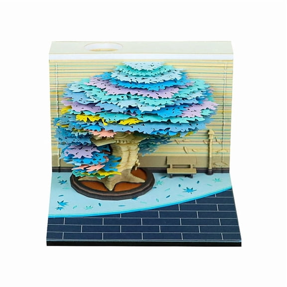 Time Piece Calendar 2026 Desk Calendar With LED Light 3D Tear-away Calendar Paper Carving Art Pad Notepad Gift Christmas