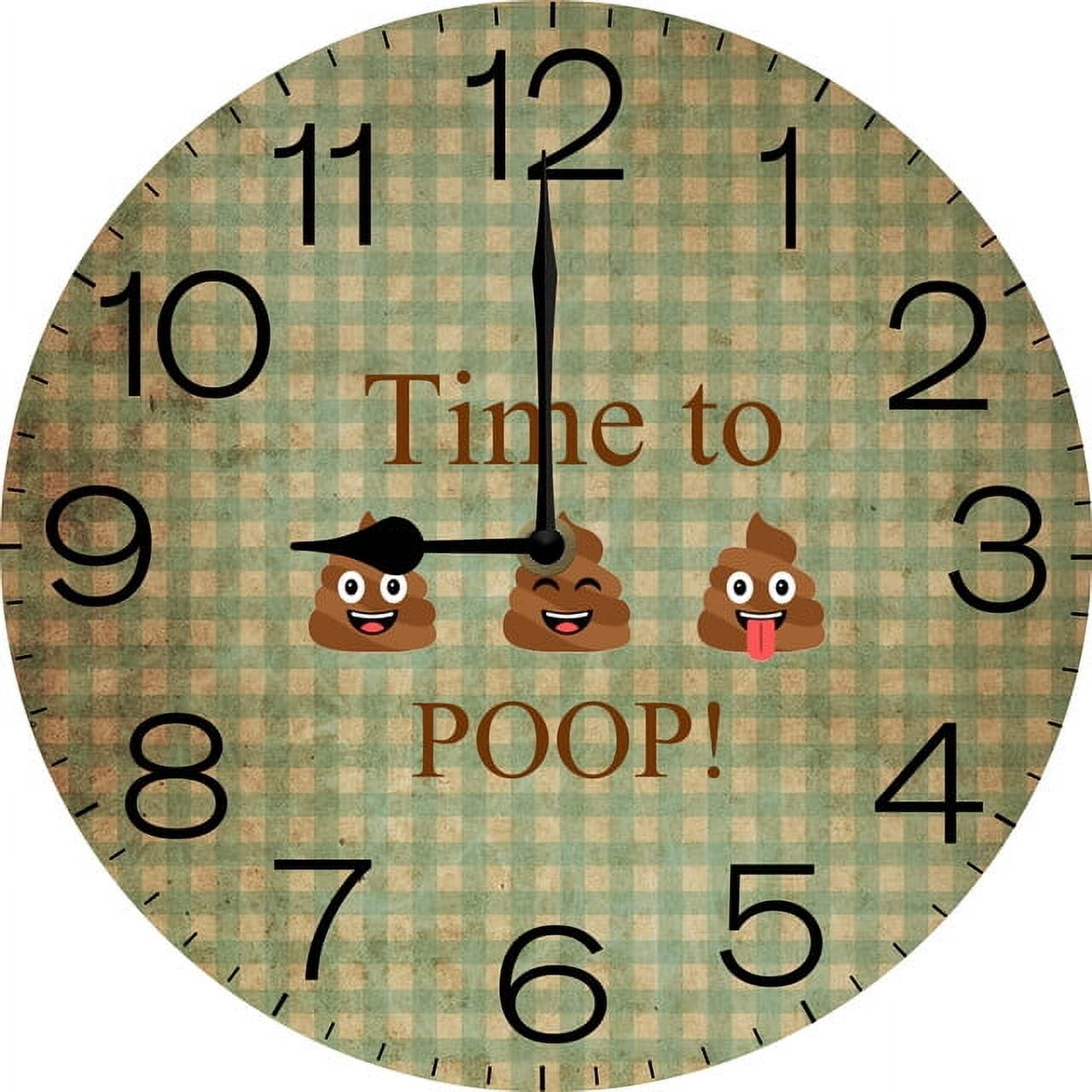 Spitting Clocks Time To Poop Clock, Funny clock for Bathroom Humor Gift for Boyfriend ...