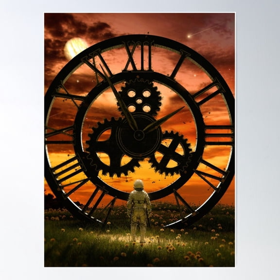 Time Poster Wall Art, Modern Wall Decor For Living Room Bedroom, 16x24 UNFRAMED