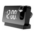 Time Projection LED Digital Table Alarm Clock Silent Working Time ...