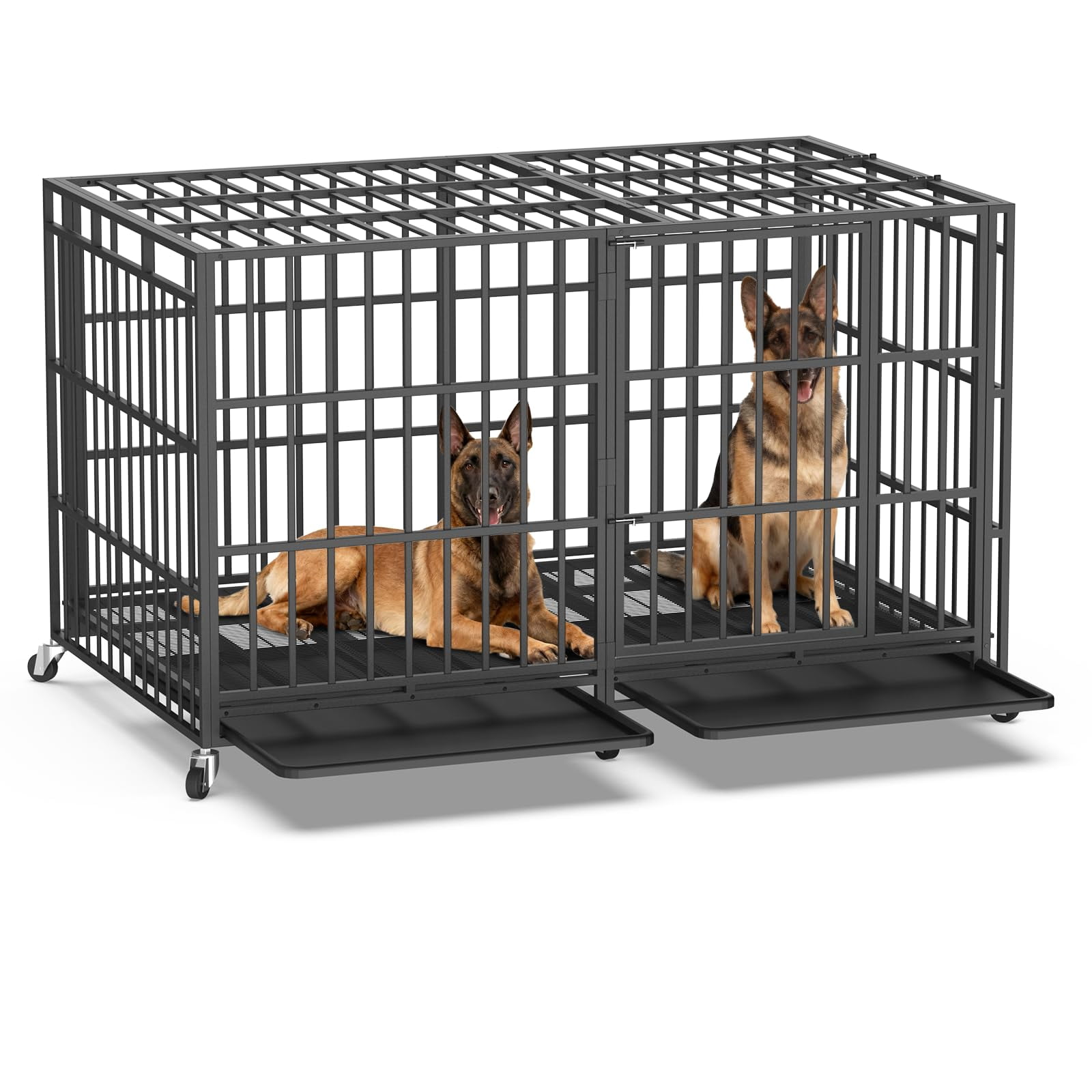 TIME RAY 78" Heavy Duty Indestructible High Anxiety Dog Crate for Extra ...
