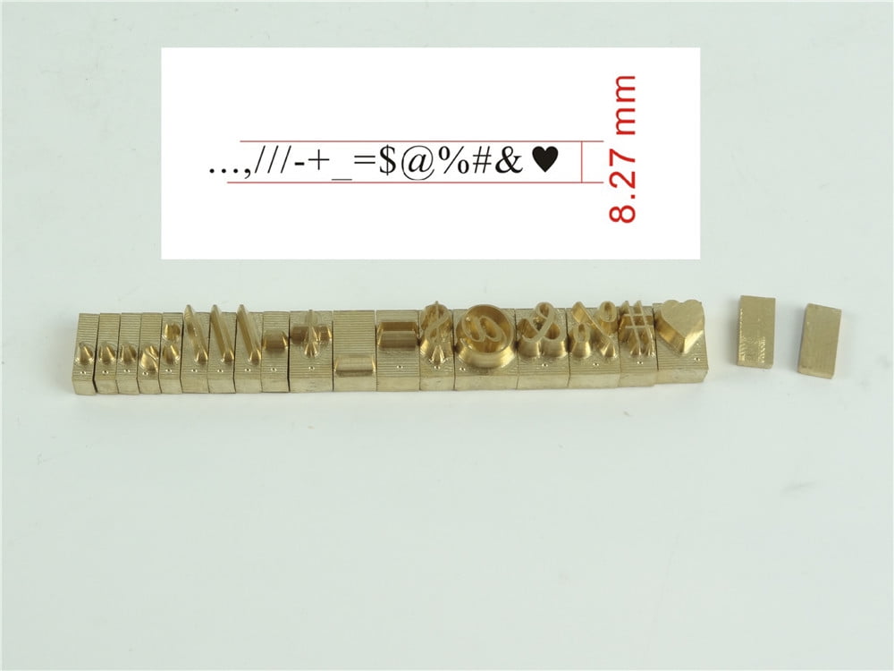 Time Roman font style brass hot foil stamping letters ,based on "A