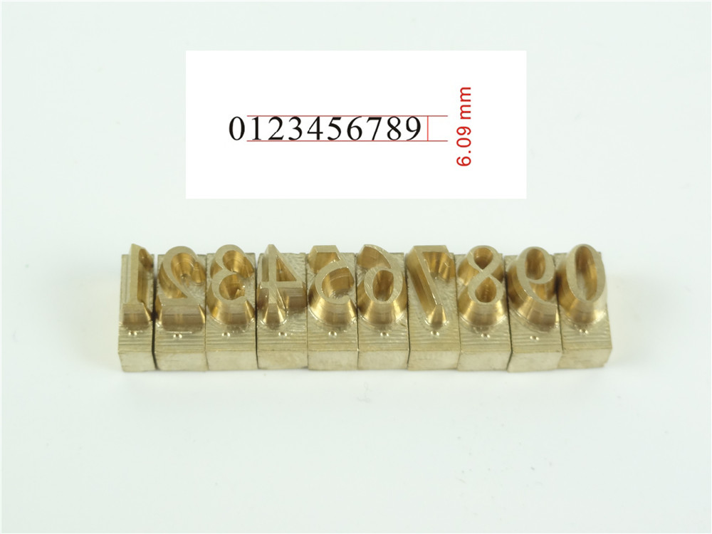 Time Roman font style brass hot foil stamping letters ,based on "A