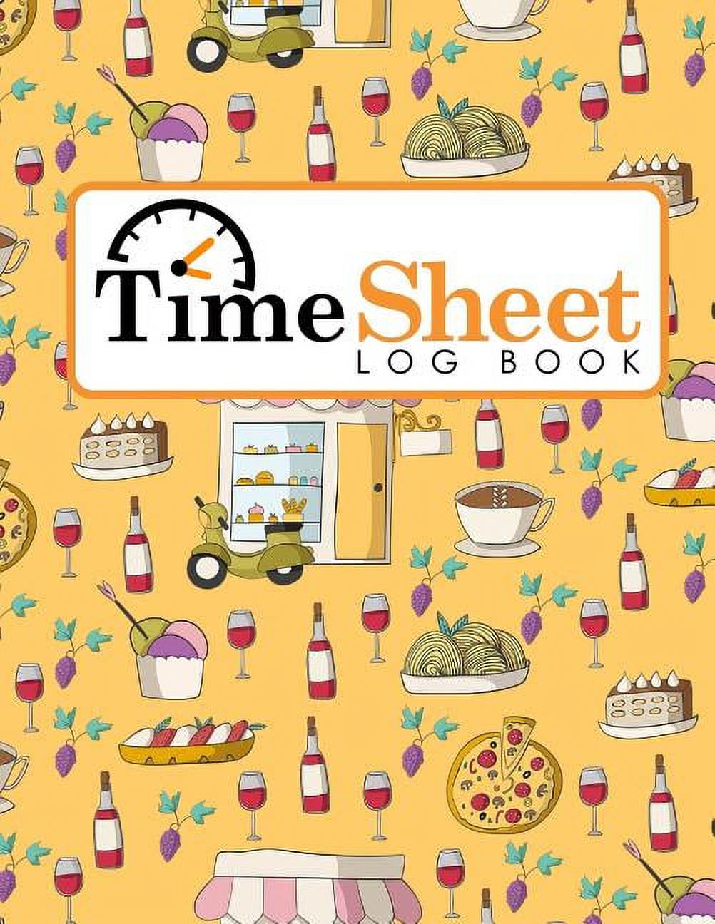 Time Sheet Log Book Hours Worked Book, Timesheet Spreadsheet, Time