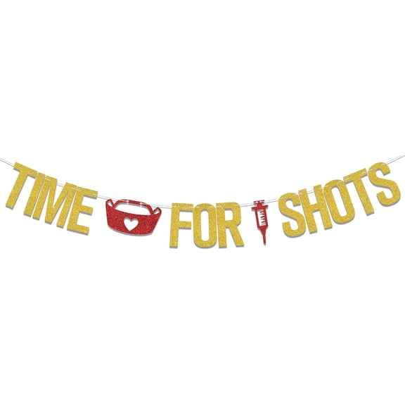 Time for Shots Banner,Nurses Call the Shots Banner,Nurse Graduation Party Decorations,Congrats Future Nurse Party Decor,I Will Stab You,2025 Nursing School Survivor Graduation Party Supplies Gold Red